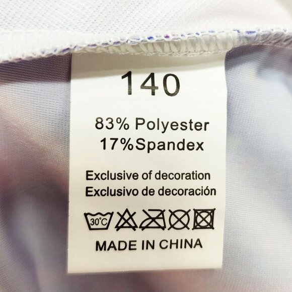 Galaxy Print Girls One-Piece Swimsuit With Spaghetti Straps Size  8 -10 - Picture 3 of 6